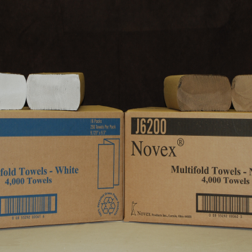 J6100 Multifold Towels, White and Kraft